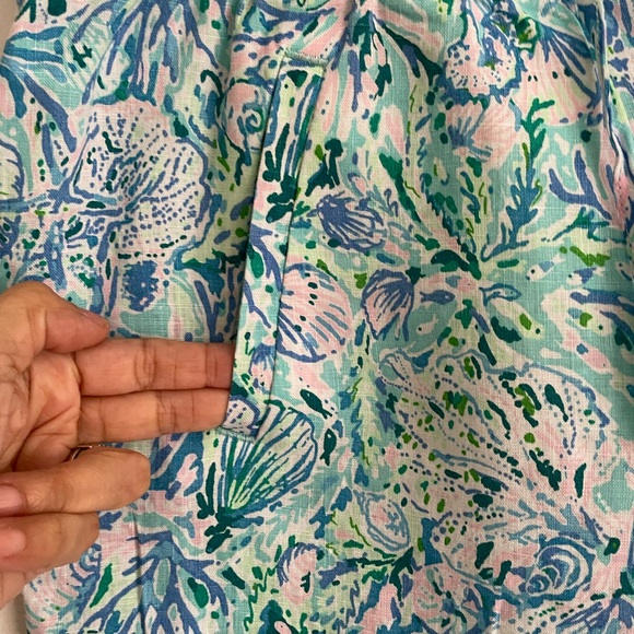 NWT LILLY PULITZER LINEN PANTS M - Picture 4 of 9